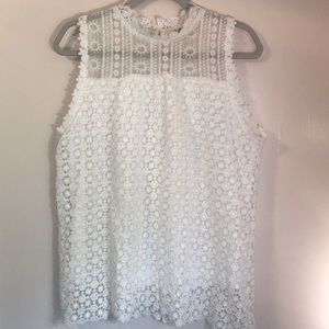 Listicle White Lace Blouse